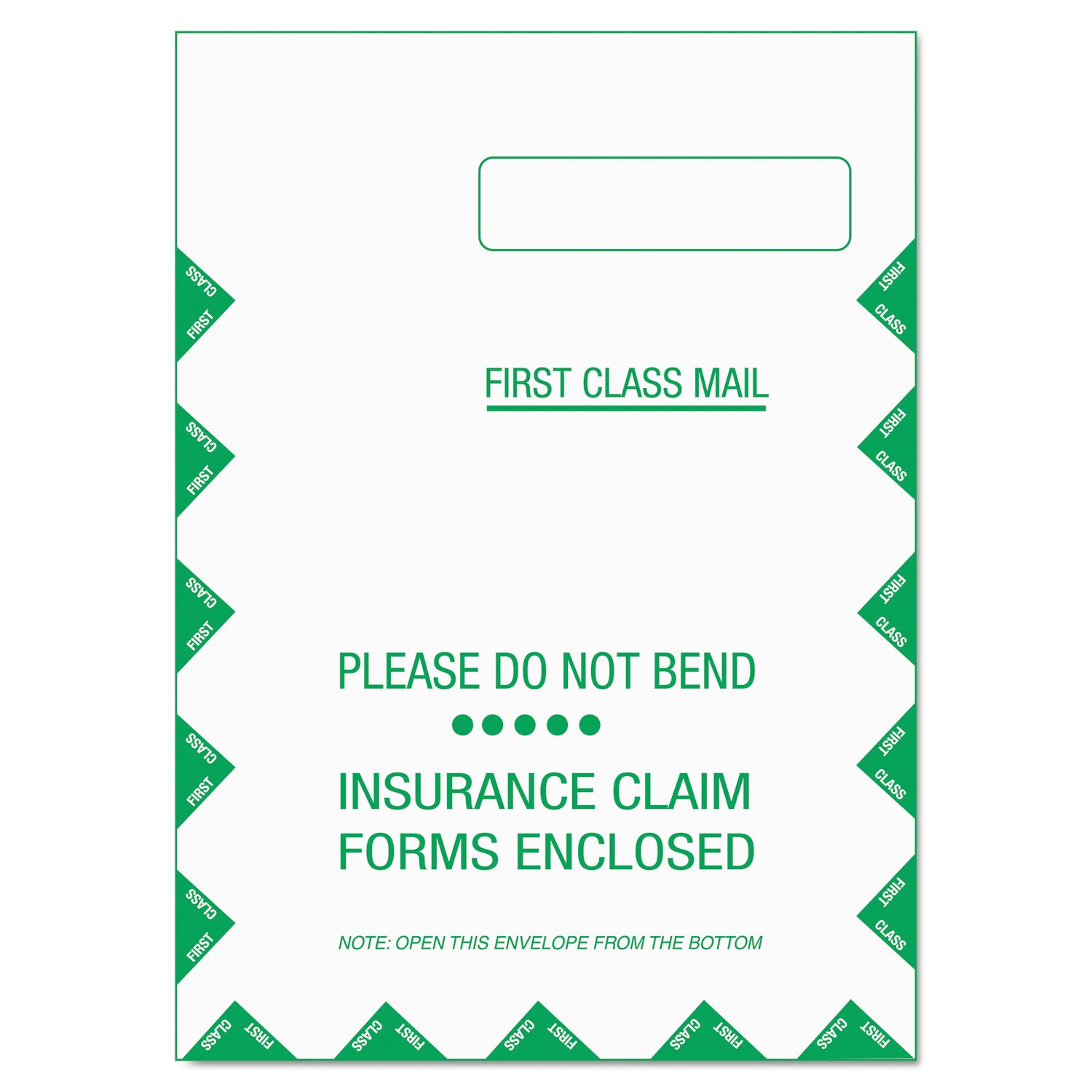 TOP50992 CMS-1500 Window Envelopes - Standard Business Size for Medical Billing, Insurance Claims & Office Documents (100 Pack) - Perfect for Healthcare Providers, Billing Departments & Administrative Use