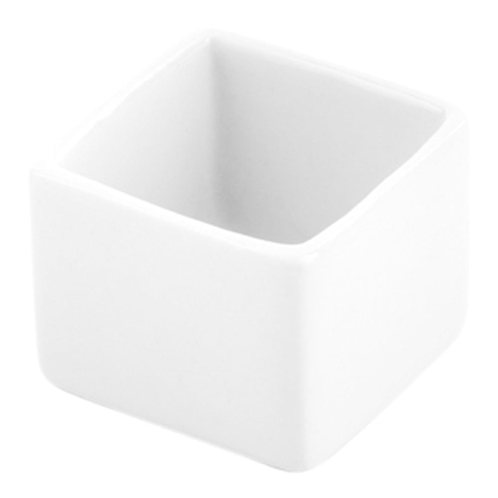 1 oz Square White Porcelain Mini Quadrato Dish - 1.5