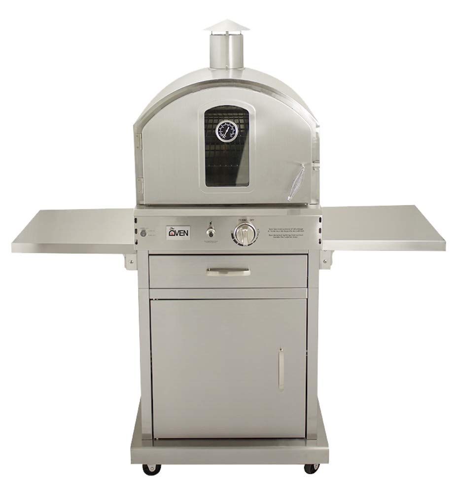 Summerset SS-OVFS-LP Freestanding Propane Gas Outdoor Pizza Oven - Portable Backyard Pizza Maker for Patio, Garden & Camping - Perfect for Wood-Fired Style Pizzas, Bread & Roasting