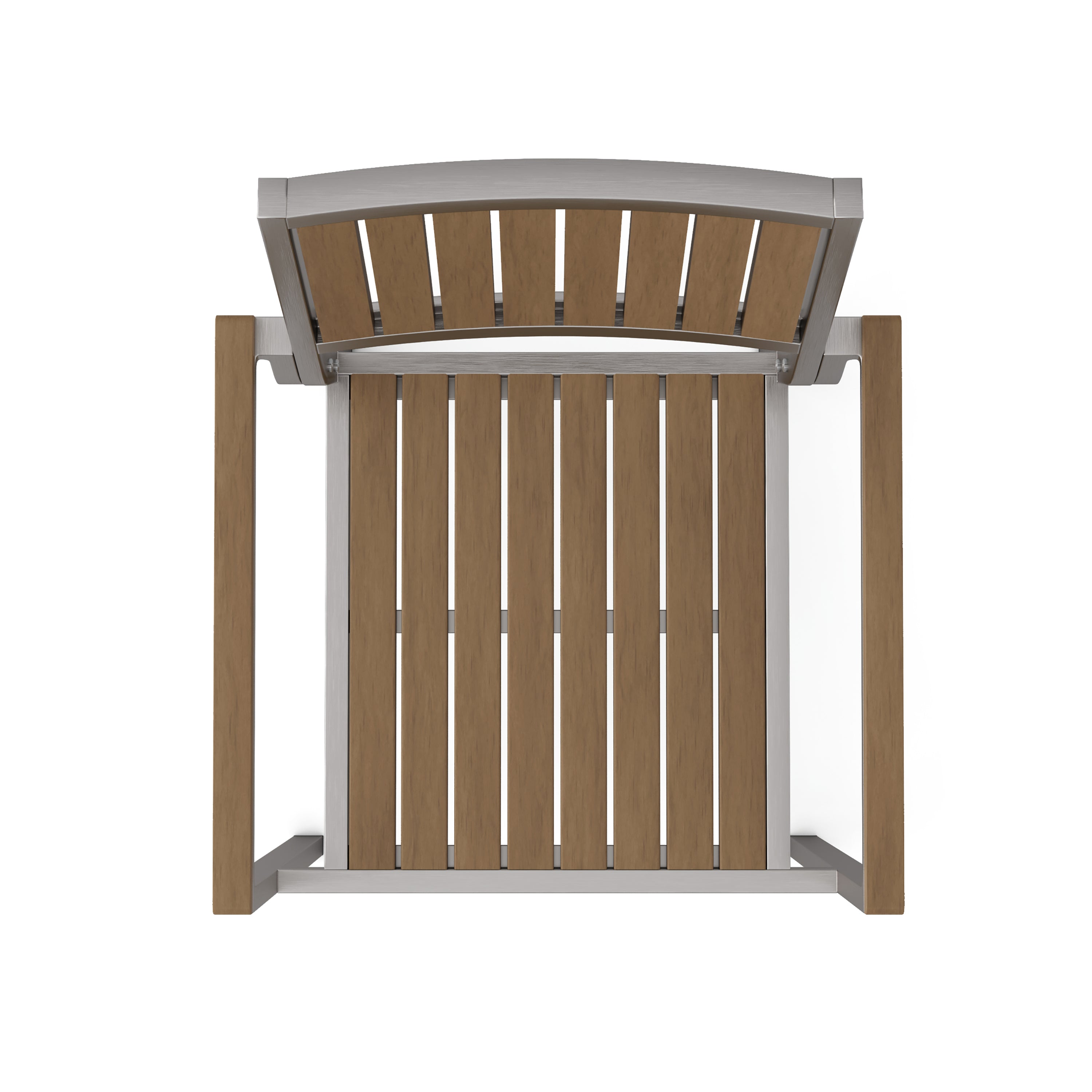 Premium Cape Coral Aluminum & Wood Dining Chairs (Set of 2) - Modern Outdoor Patio Furniture for Backyard, Garden & Poolside Dining