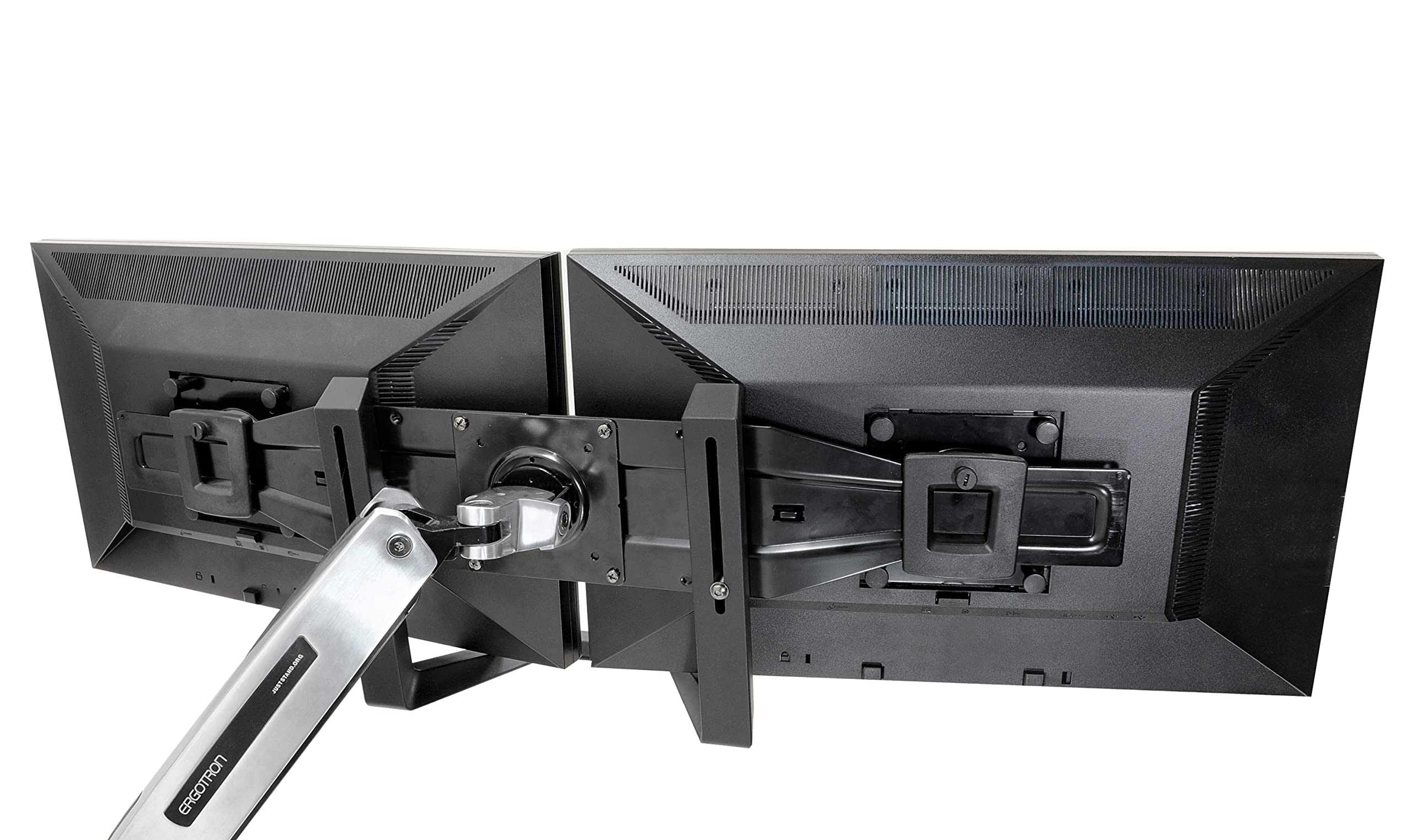 Ergotron Dual Monitor Mount with Handle Kit - Adjustable VESA Mount for 13-27