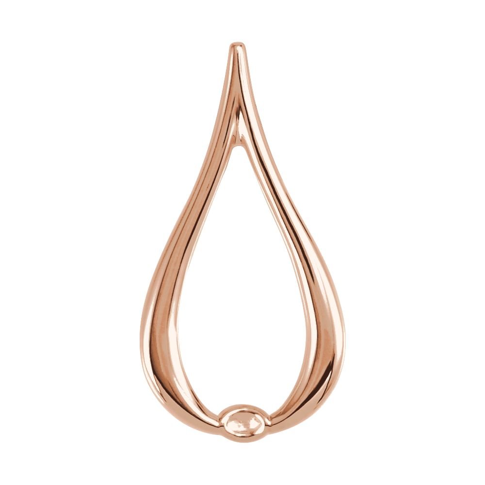 14K Rose Gold Polished Pendant Necklace for Women - Elegant Fashion Jewelry Gift for Anniversary, Birthday & Special Occasions