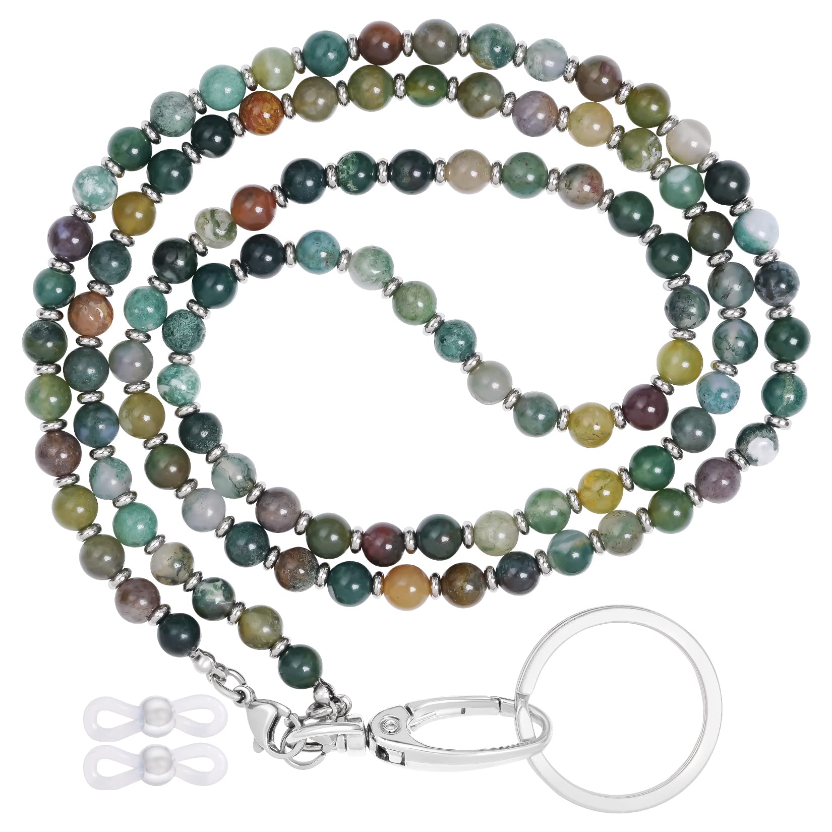 Beaded Lanyard for ID Badge & Glasses - Stylish Neck Chain for Women & Teachers - Office & School Use