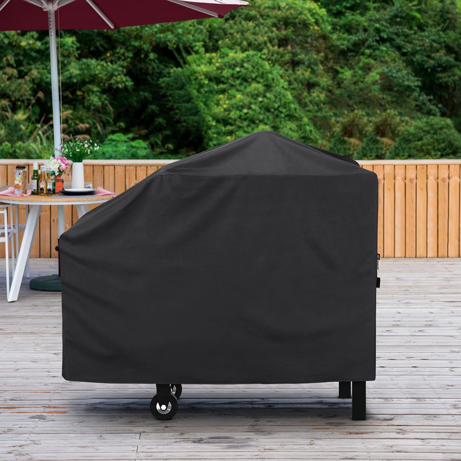 **28 Inch Waterproof Griddle Cover for Blackstone Nexgrill & Camp Chef Pit Boss – Heavy-Duty 2 Burner Flat Top Grill Cover with Support Pole – Ideal for Outdoor Cooking, Camping, and Backyard BBQs**