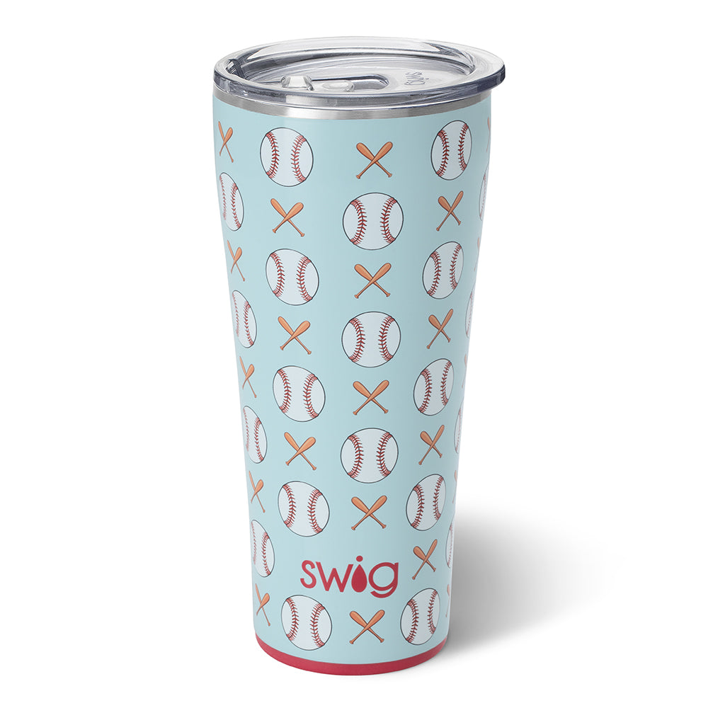 32oz Home Run Tumbler - Insulated Stainless Steel Water Bottle with Lid & Straw - Perfect for Sports, Gym, Hiking & Outdoor Activities