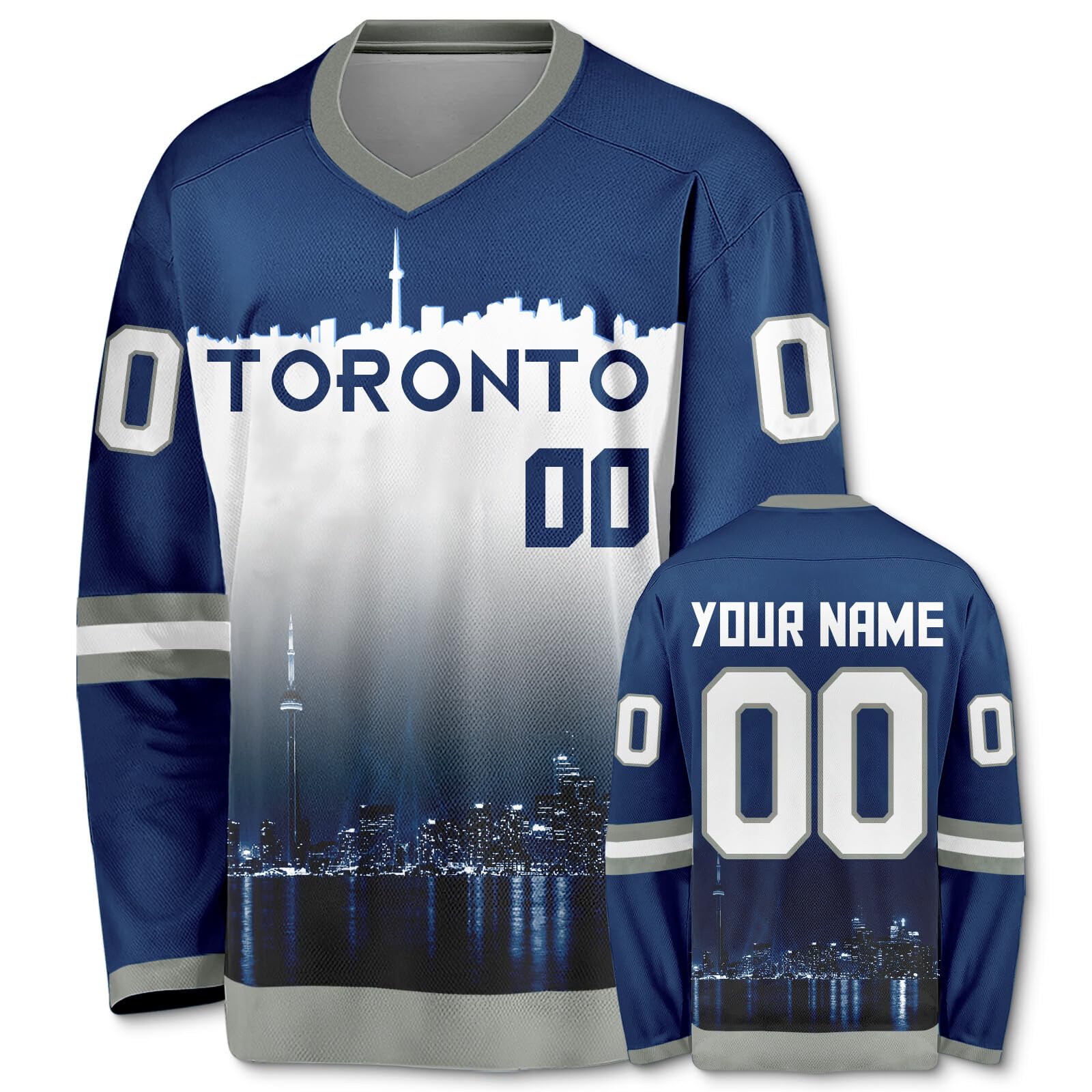 Custom Hockey Jersey Personalized with City Skyline - Hockey Fan Gifts for Men, Women & Youth - Perfect for Game Day, Tournaments & Fan Apparel