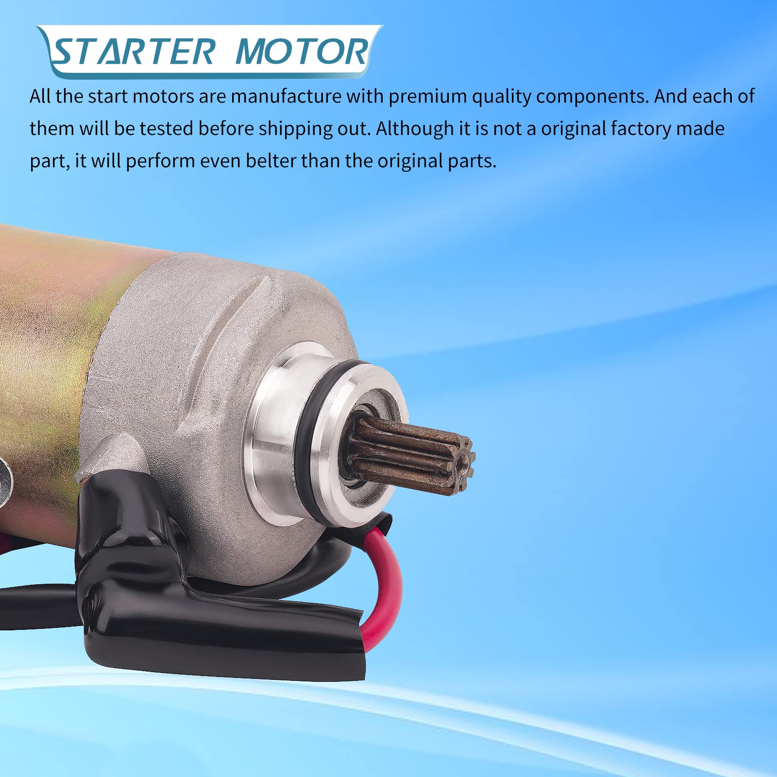 GY6 49cc 50cc 125cc 150cc Scooter Starter Motor - Compatible with ATV, Quad, 4 Wheelers, Moped, Go Karts (139QMB 152QMI 157QMJ Engines) - Fits TAOTAO, SUNL, ROKETA, Tank, Baja, Icebear, Jonway Scooters - Perfect for Off-Road, Urban Commuting & Recreational Riding