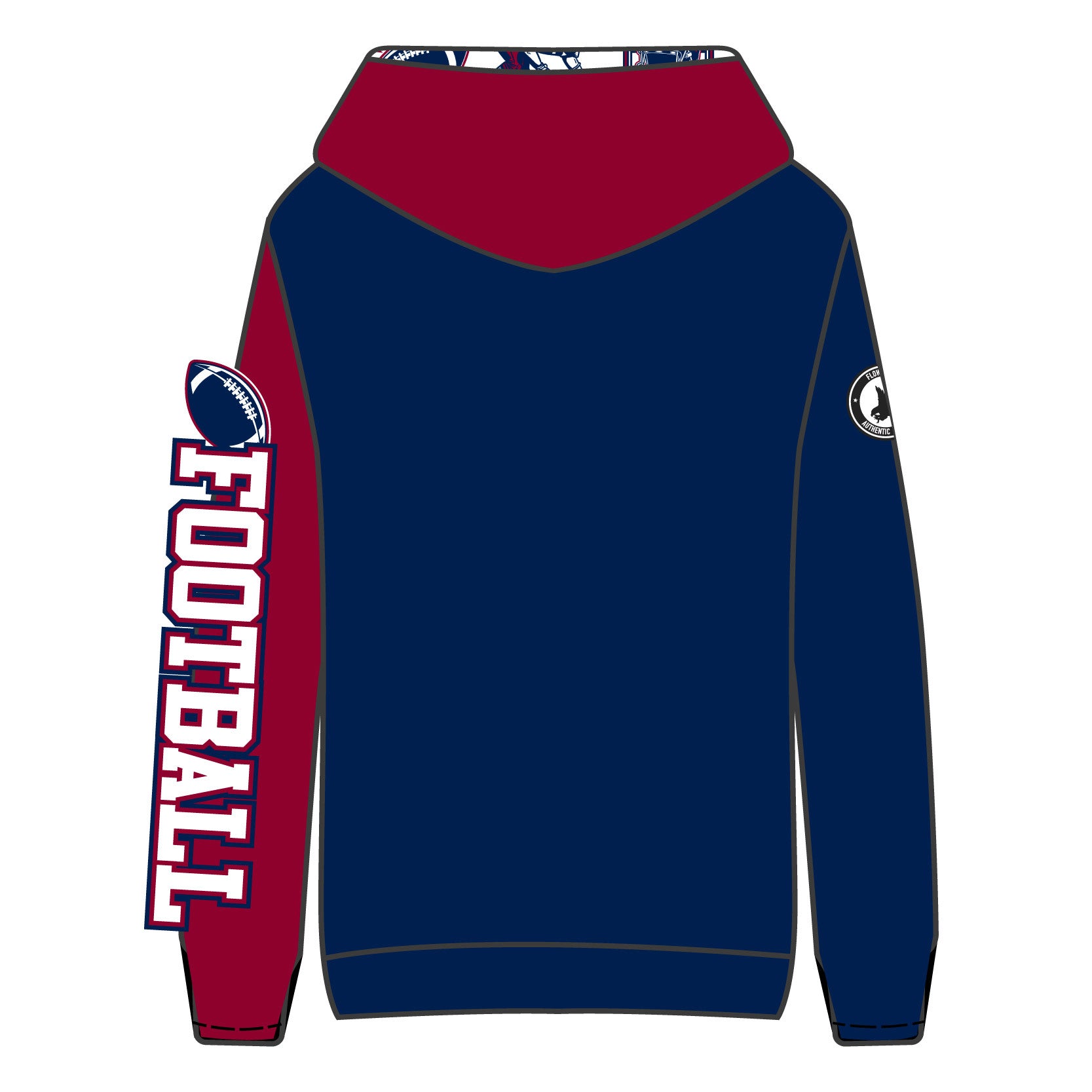 Youth & Adult Levittown Football Hoodie - Warm Fleece-Lined Pullover for Men & Women - Perfect for Game Day, Training & Casual Wear