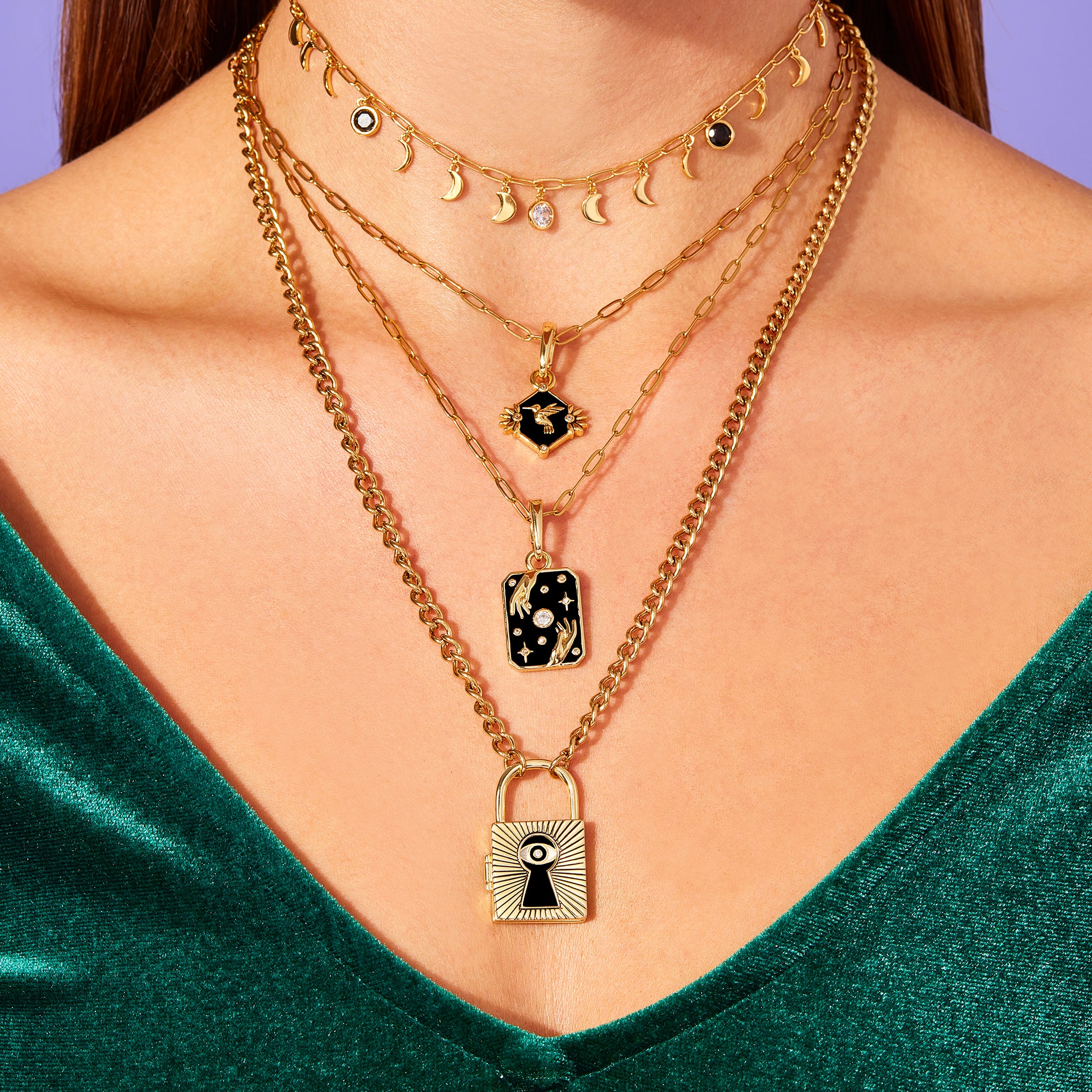 Heliosphere Charm Necklace - Elegant Solar System Pendant for Women - Perfect for Astronomy Lovers & Space-Themed Gifts
