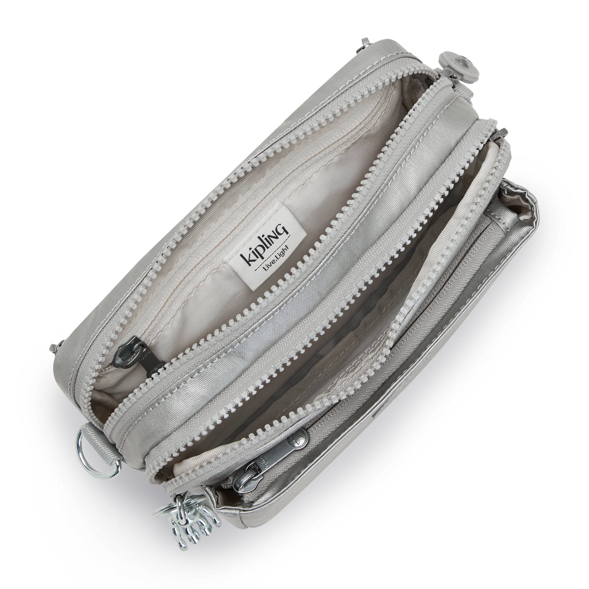 Kipling Abanu Multi Metallic Convertible Crossbody Bag for Women - Stylish & Lightweight Travel Purse, Perfect for Work, Shopping & Everyday Use