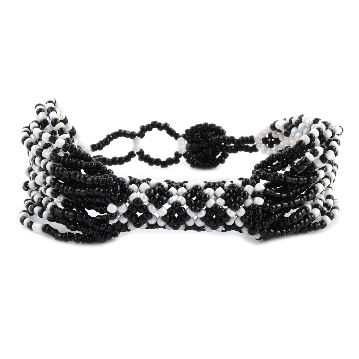 Shop LC Women's Ceramic Seed Bead Bracelet - Colorful Patterned Jewelry for Graduation Gifts, Multi-Purpose Wrist Keychain Accessory | Perfect for Everyday Wear, Parties, and Special Occasions
