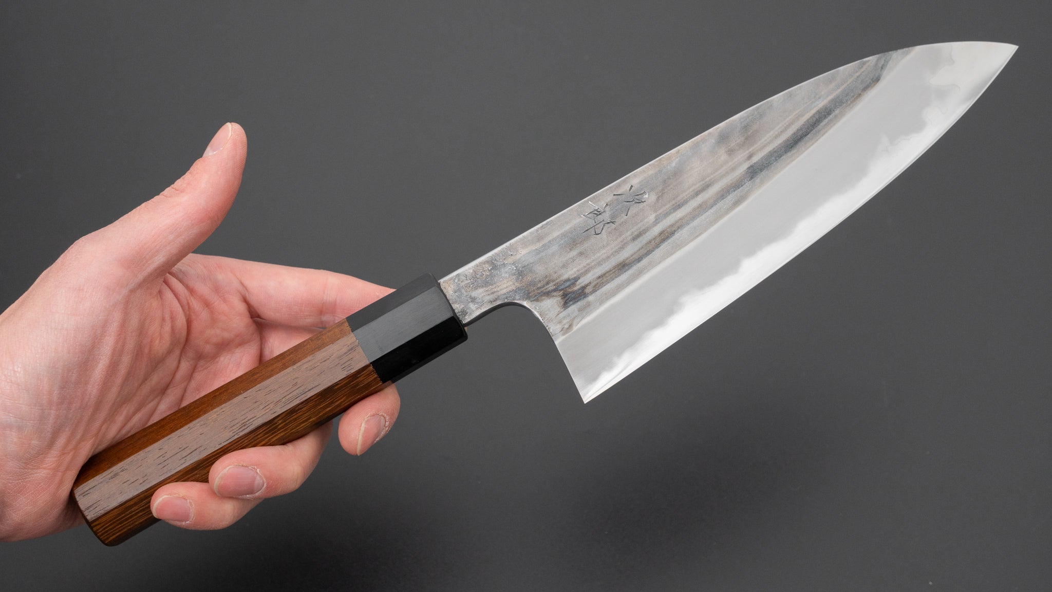Premium Jiro Tsuchime Wa Santoku Knife 180mm - Japanese Damascus Steel Blade with Taihei Tagayasan Wood Handle - Perfect for Sushi, Vegetables & Meat Cutting - Professional Chef & Home Kitchen Essential