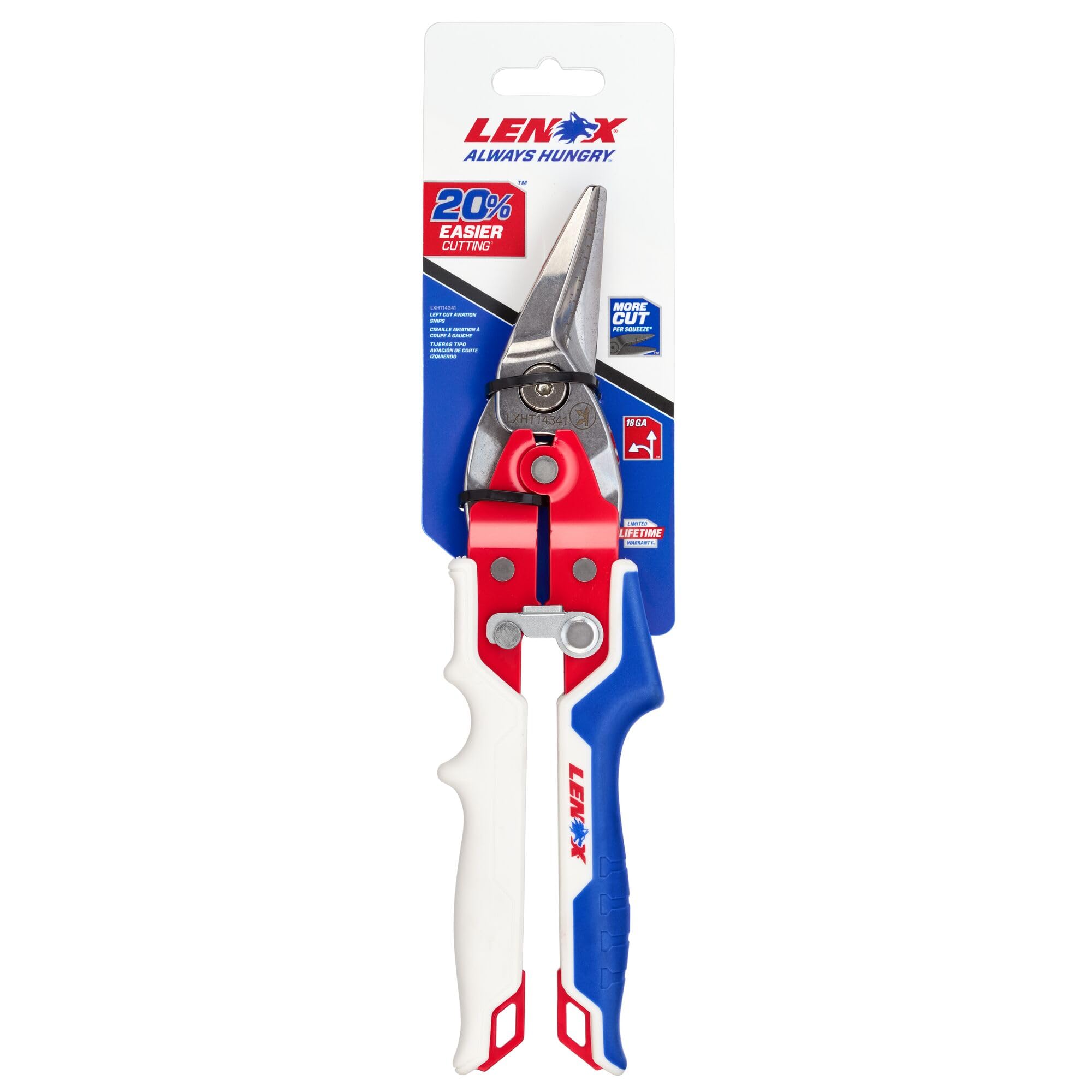 LENOX Aviation Snips Pliers with Durable Grip - LXHT14341 for Metal Cutting