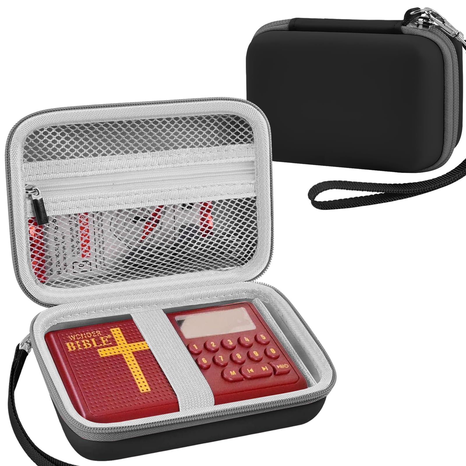 Leayjeen Travel Carry Case for Wonder Bible NIV Talking Audio Bible Player - Black (Case Only) | Protective Storage for Audio Bible Player | Perfect for Travel, Church, and Daily Use