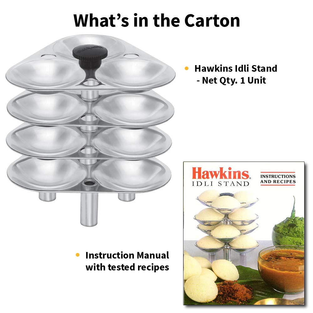 Hawkins 5-Liter Stainless Steel Idli Stand for Pressure Cooker | Perfect for Indian Cooking, Steaming Dumplings & Meal Prep | Durable & Compact Design