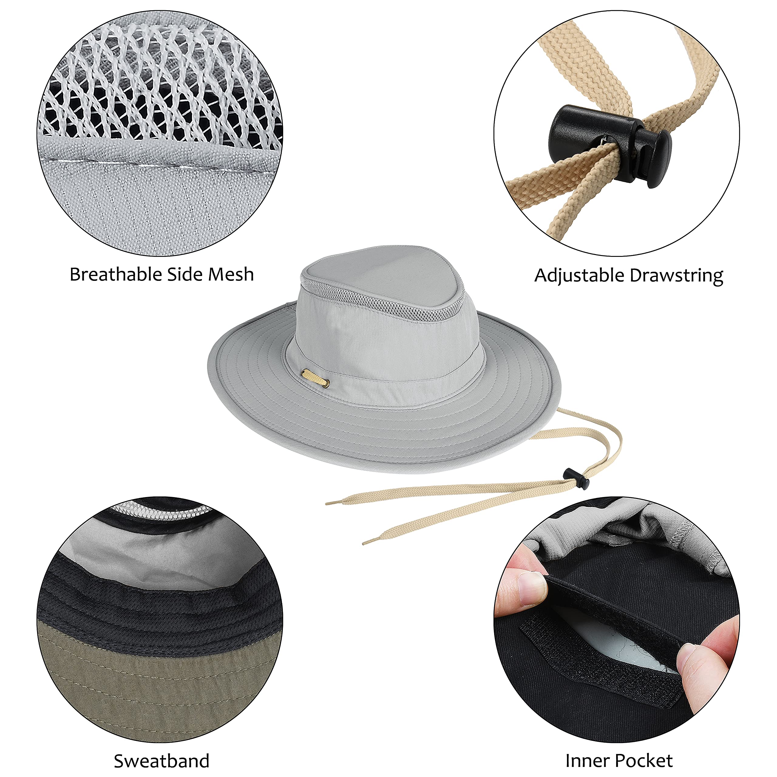 Catalonia Classic UPF 50+ Sun Hat for Men - Waterproof Wide Brim Fishing & Hiking Hat - Perfect Father's Day Gift - Ideal for Beach, Outdoor Adventures & Summer Travel