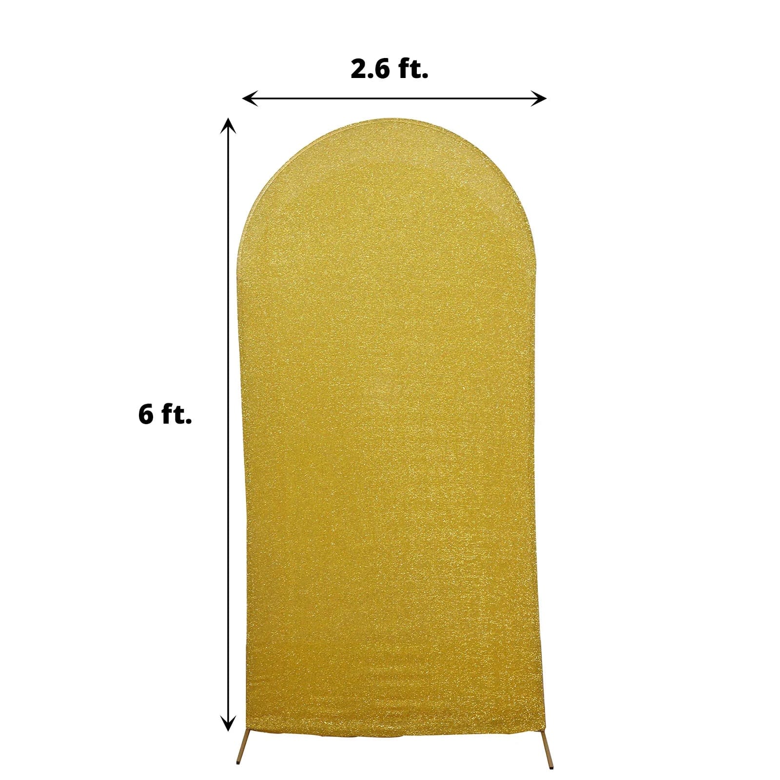 Metallic Fitted Spandex Round Wedding Arch Backdrop Stand Cover - Elegant Ceremony Decor for Weddings, Parties & Photo Shoots