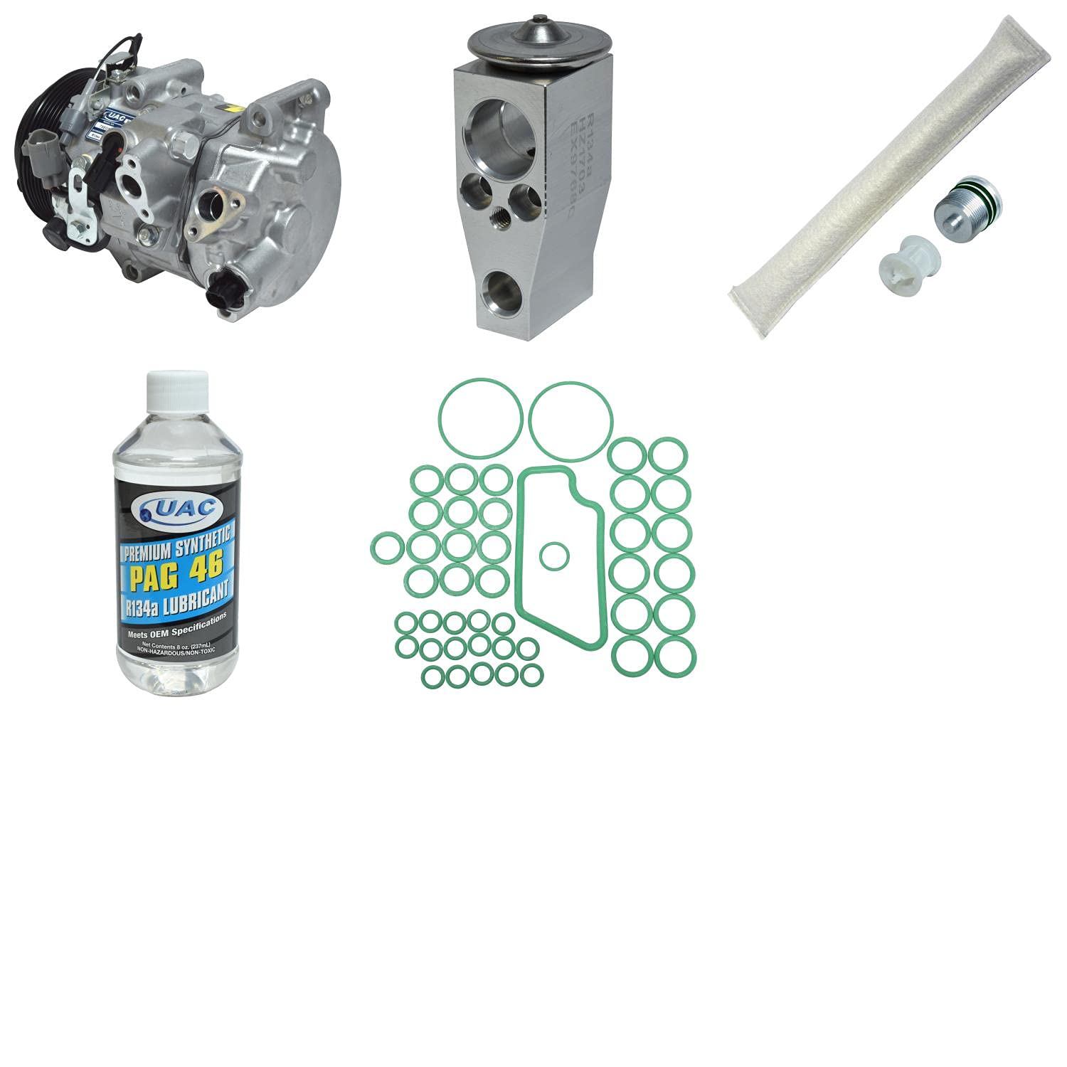 HVAC A/C Compressor Replacement Kit - Compatible with Multiple Car Models | High Performance Auto Air Conditioning System Repair Part | Perfect for DIY Mechanics & Professional Technicians | Use for AC System Maintenance & Cooling Repair
