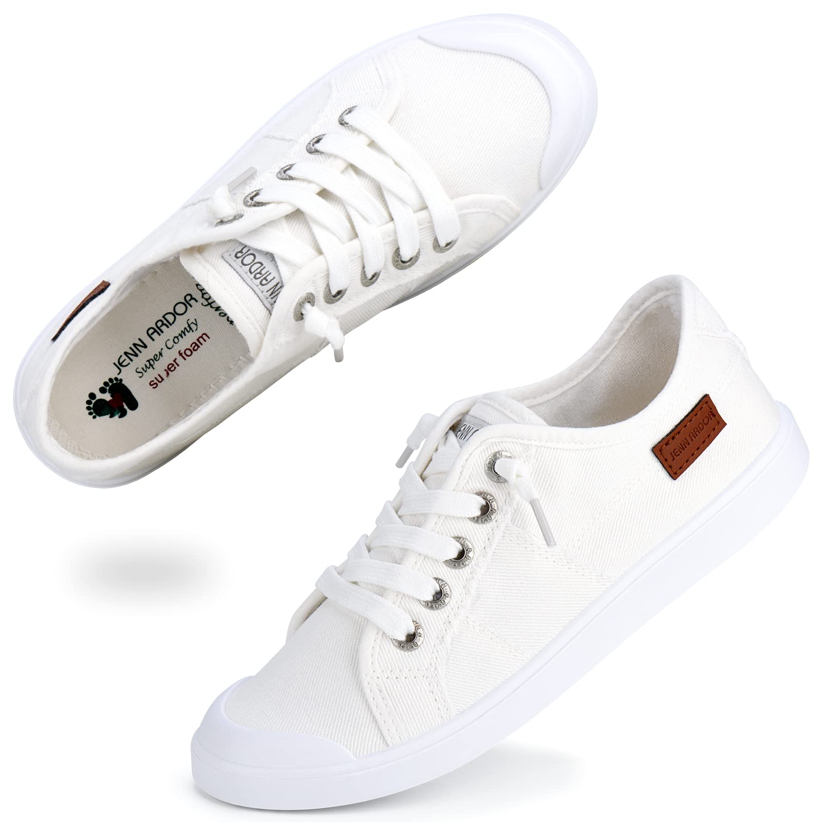 **JENN ARDOR Women's Slip-On Canvas Loafers - Comfortable Round Toe Sneakers for Casual Walking & Everyday Wear | Fashionable & Soft Flats for Women**    *(Perfect for Work, Travel, Shopping & Daily Errands)*