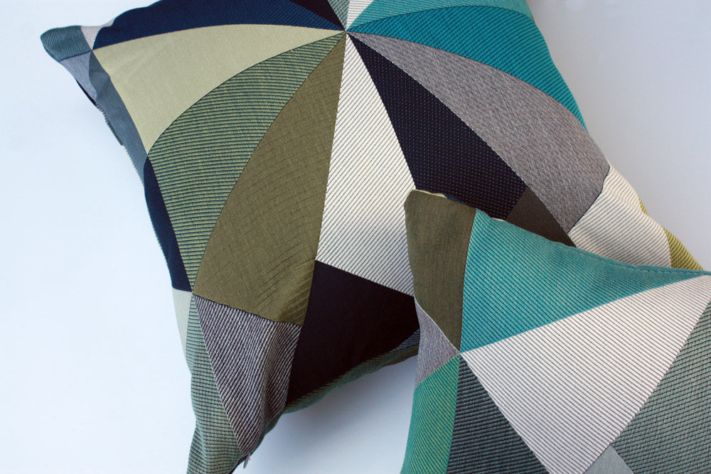 Maharam Paul Smith Angles Aquamarine Decorative Throw Pillow - Stylish Home Decor for Living Room, Bedroom & Sofa
