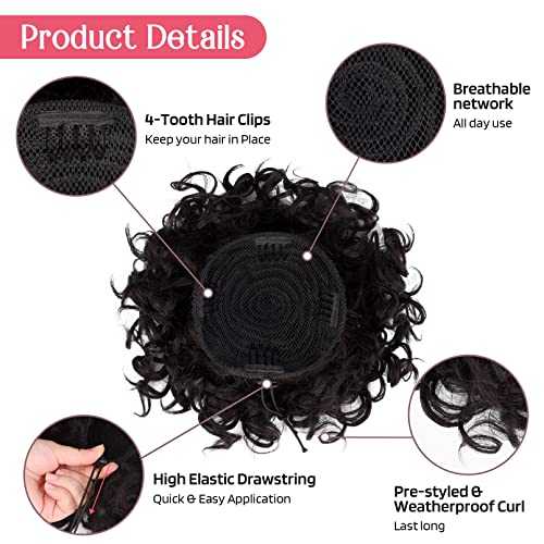 Messy Bun Hair Piece - Stretchy Elastic Drawstring Ponytail Holder for Women | Perfect for Workouts, Yoga, and Everyday Hairstyles