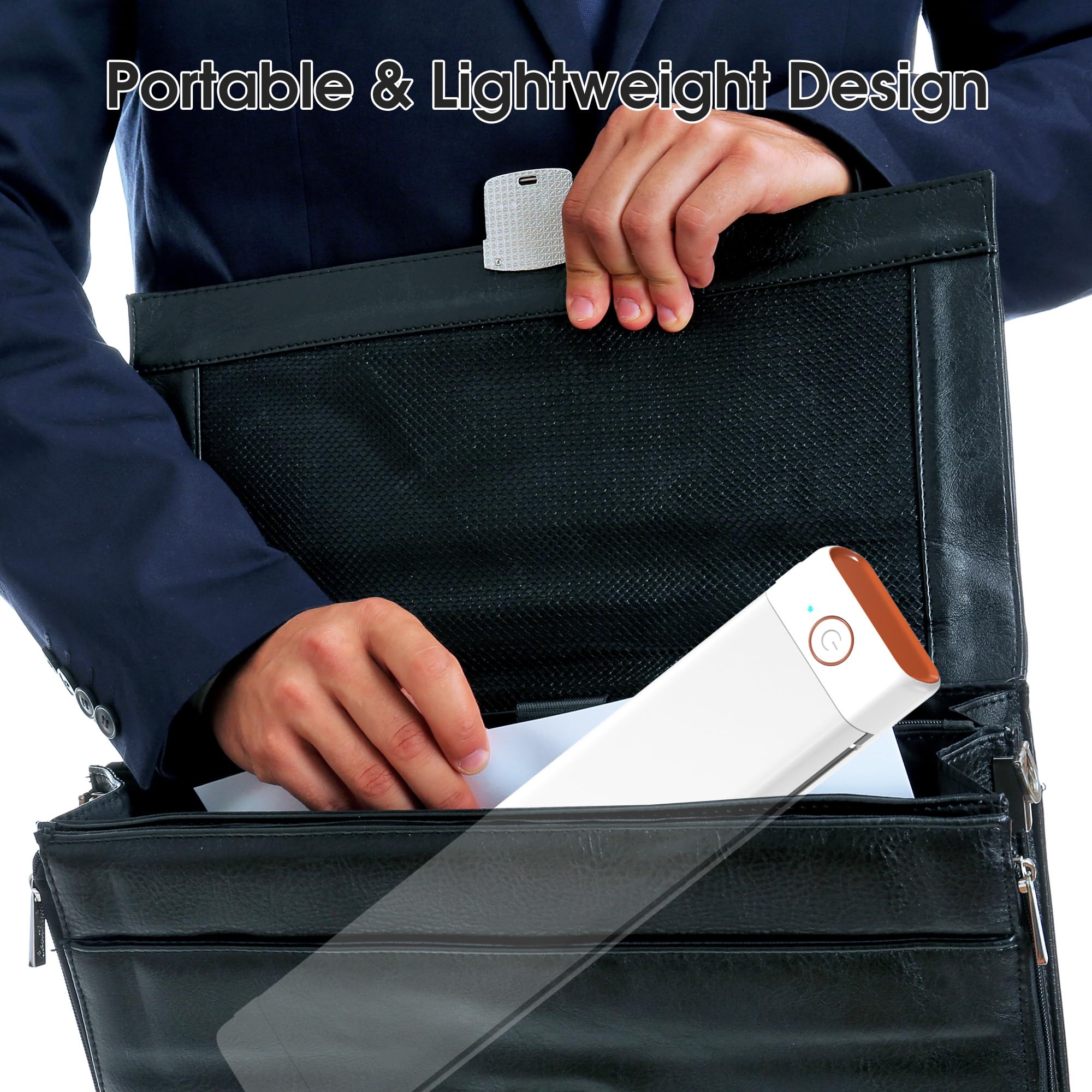 PhoFuta M08F Bluetooth Thermal Printer - Portable Mini Travel Printer for iOS & Android - No Ink Needed, Uses Copy Paper & A4 Inkless Paper - Perfect for Receipts, Labels, Travel Documents & On-the-Go Printing