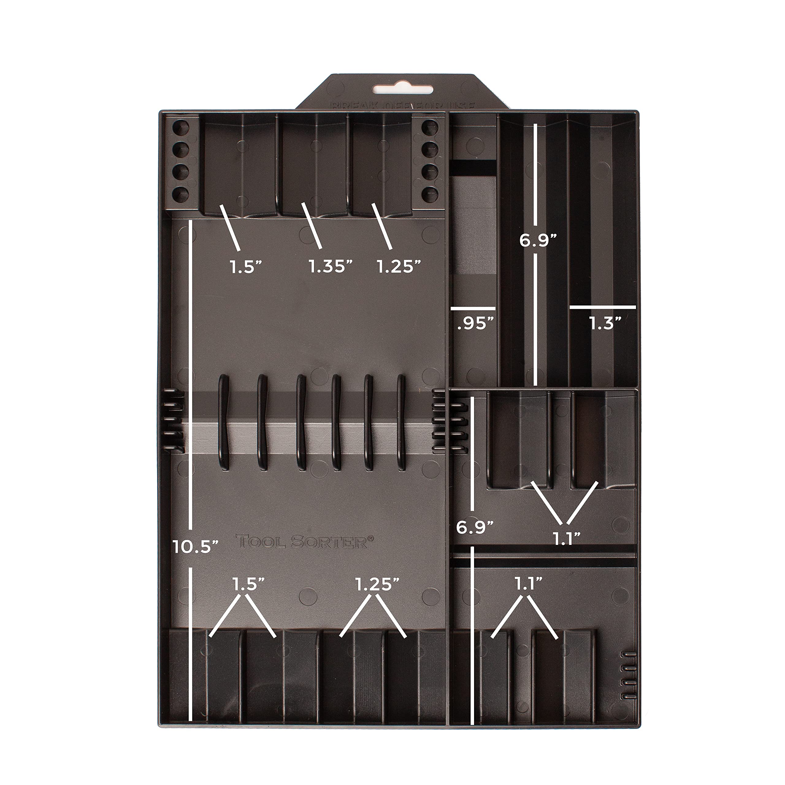 Black Screwdriver Organizer - Heavy Duty Tool Holder for Workshop & Garage Storage - Perfect for DIY, Home Repair, and Professional Use