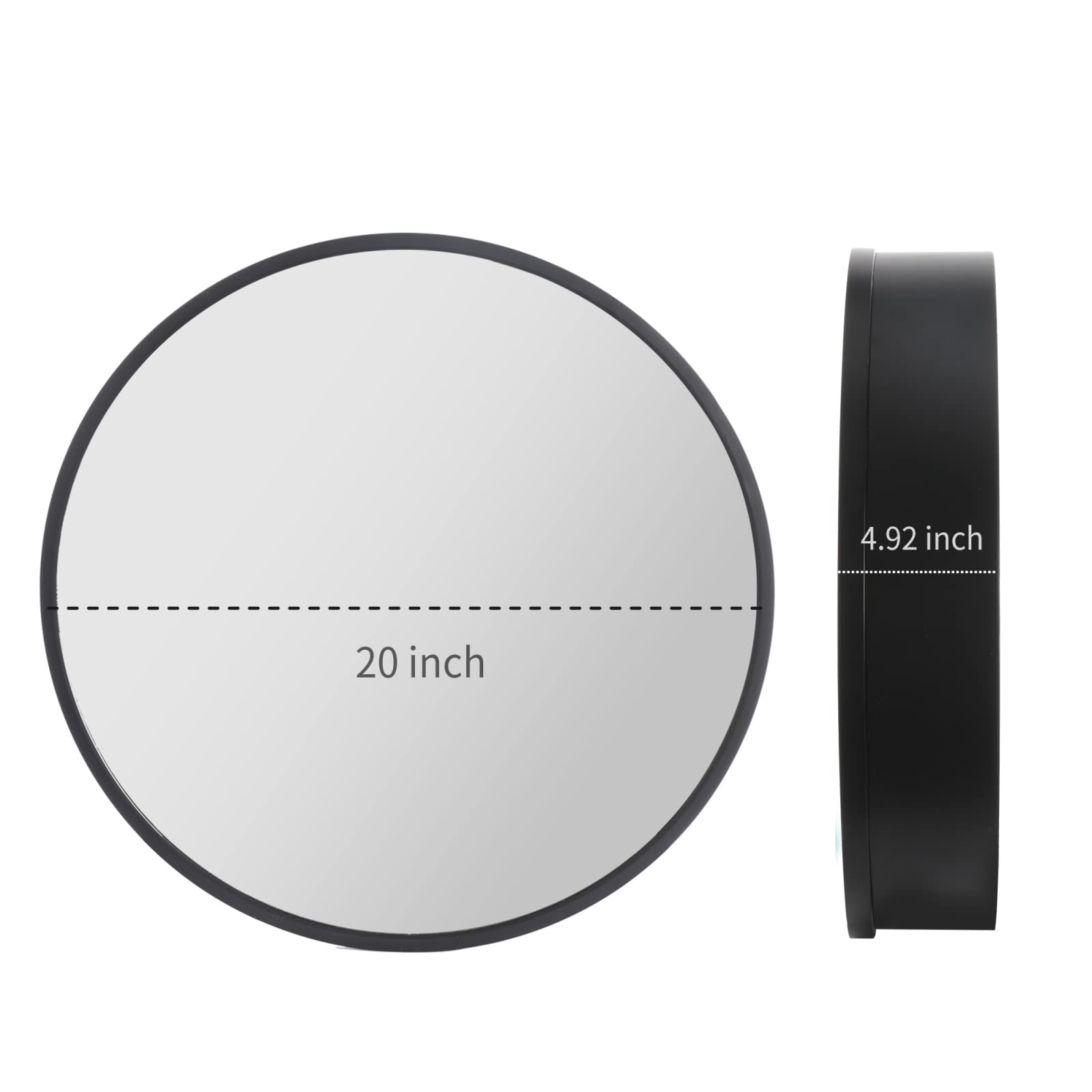 20 Inch Round Bathroom Mirror Cabinet - Wall Mounted Medicine Storage with Adjustable Shelves | Perfect for Small Bathrooms, Vanities & Modern Home Decor