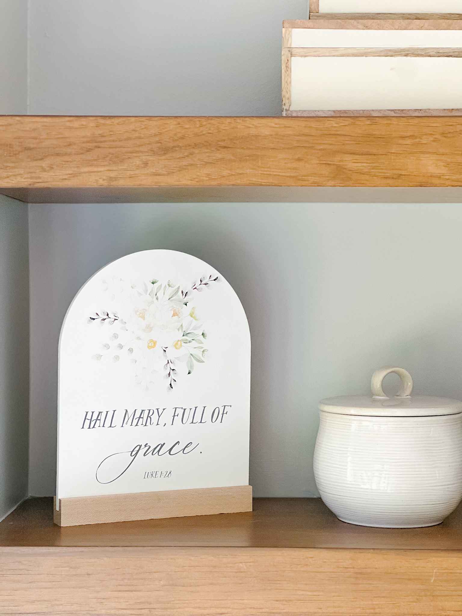 Hail Mary Gift Set - Religious Catholic Prayer Box Set - Perfect for Baptism, First Communion, Confirmation & Spiritual Gifts
