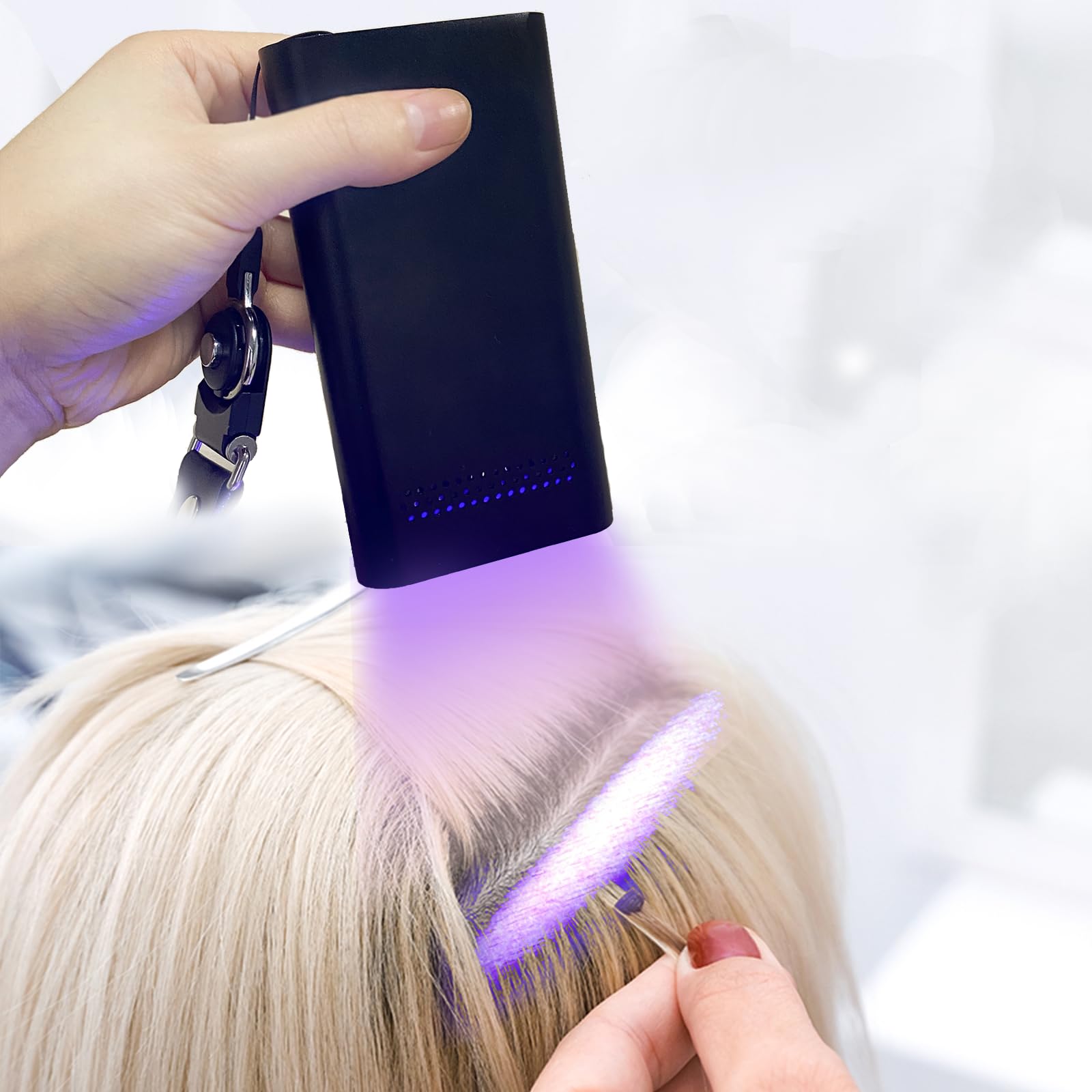 10W UV Hair Extension Light Kit - Professional UV Lamp for Hair Extensions & Glue Curing - Salon-Grade V Light Machine for Secure Bonding (Perfect for Home & Salon Use)