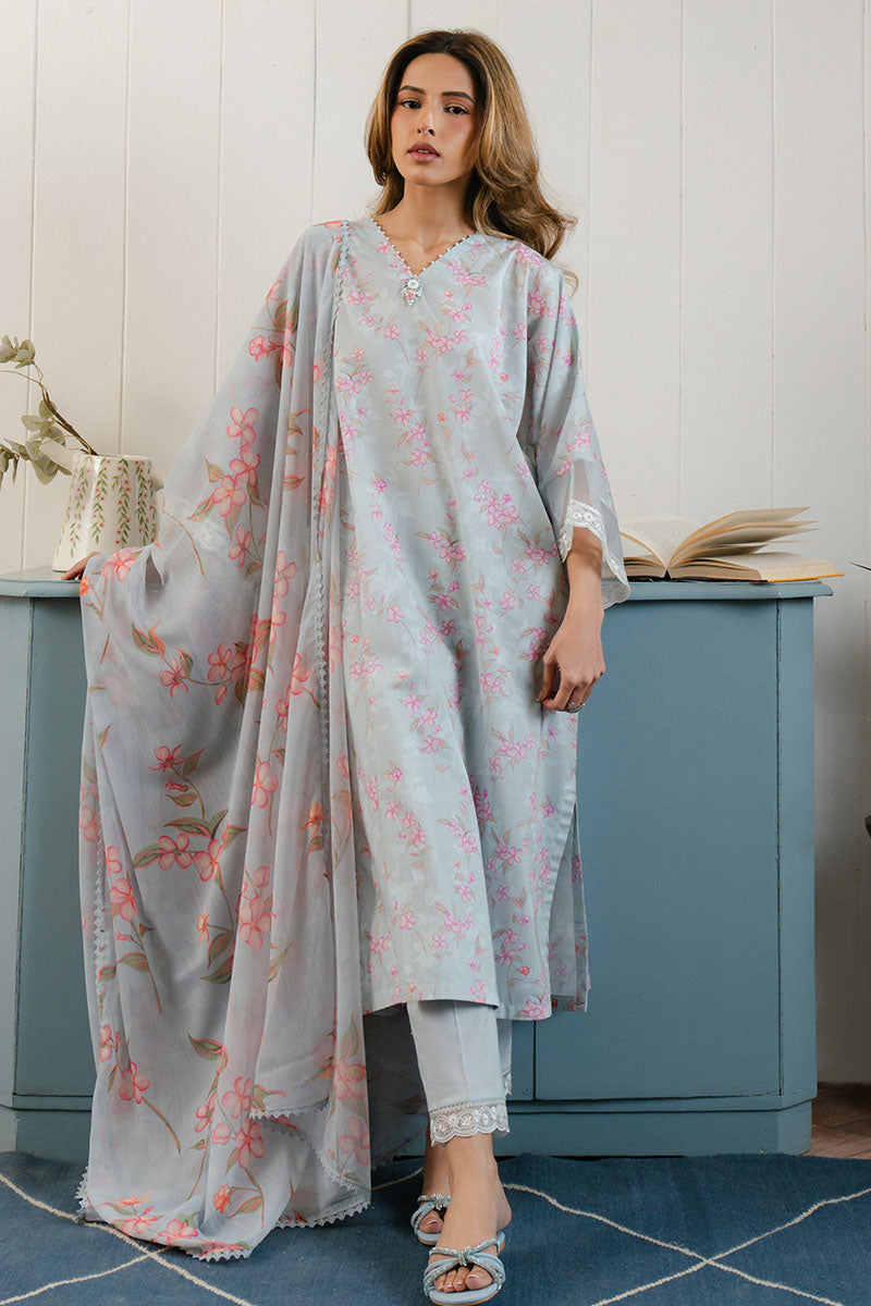 ICE DREAM 3-Piece Printed Lawn Suit for Women - Summer Casual Outfit for Parties, Weddings & Outdoor Events