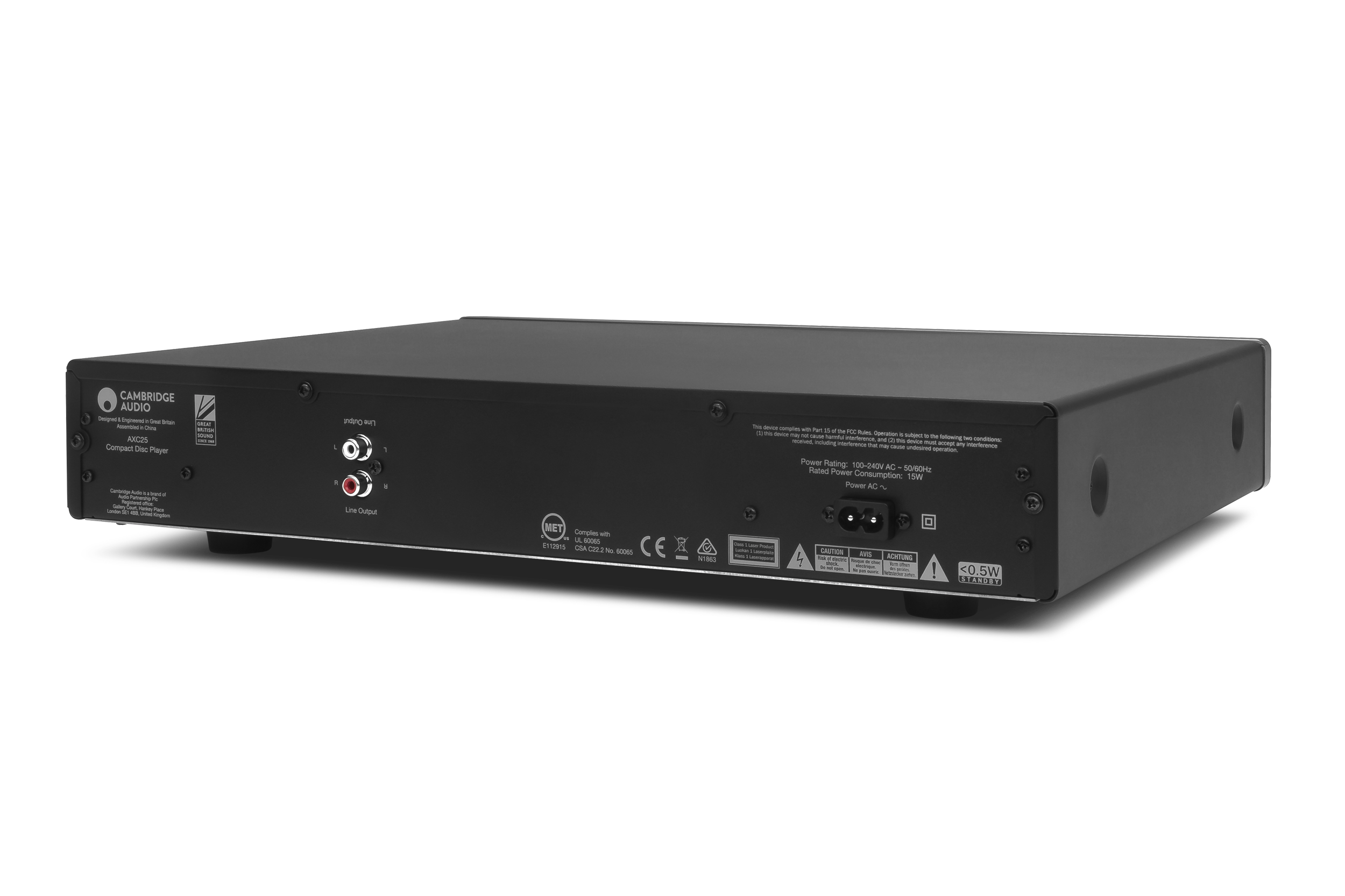 Cambridge Audio AXC25 High Fidelity CD Player - Premium Sound Quality for Home Audio & Music Enthusiasts | Perfect for Living Room, Office & Audiophile Setups