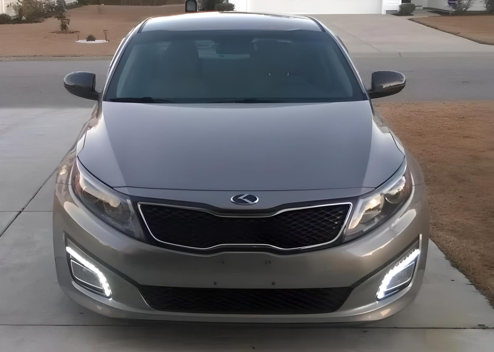 iJDMTOY Xenon White LED Daytime Running Lights for 2014-2015 Kia Optima K5 - OEM Fit Kspeed Style DRL Bezels with 12 High Power LEDs - Perfect for Enhanced Visibility & Stylish Daytime Driving