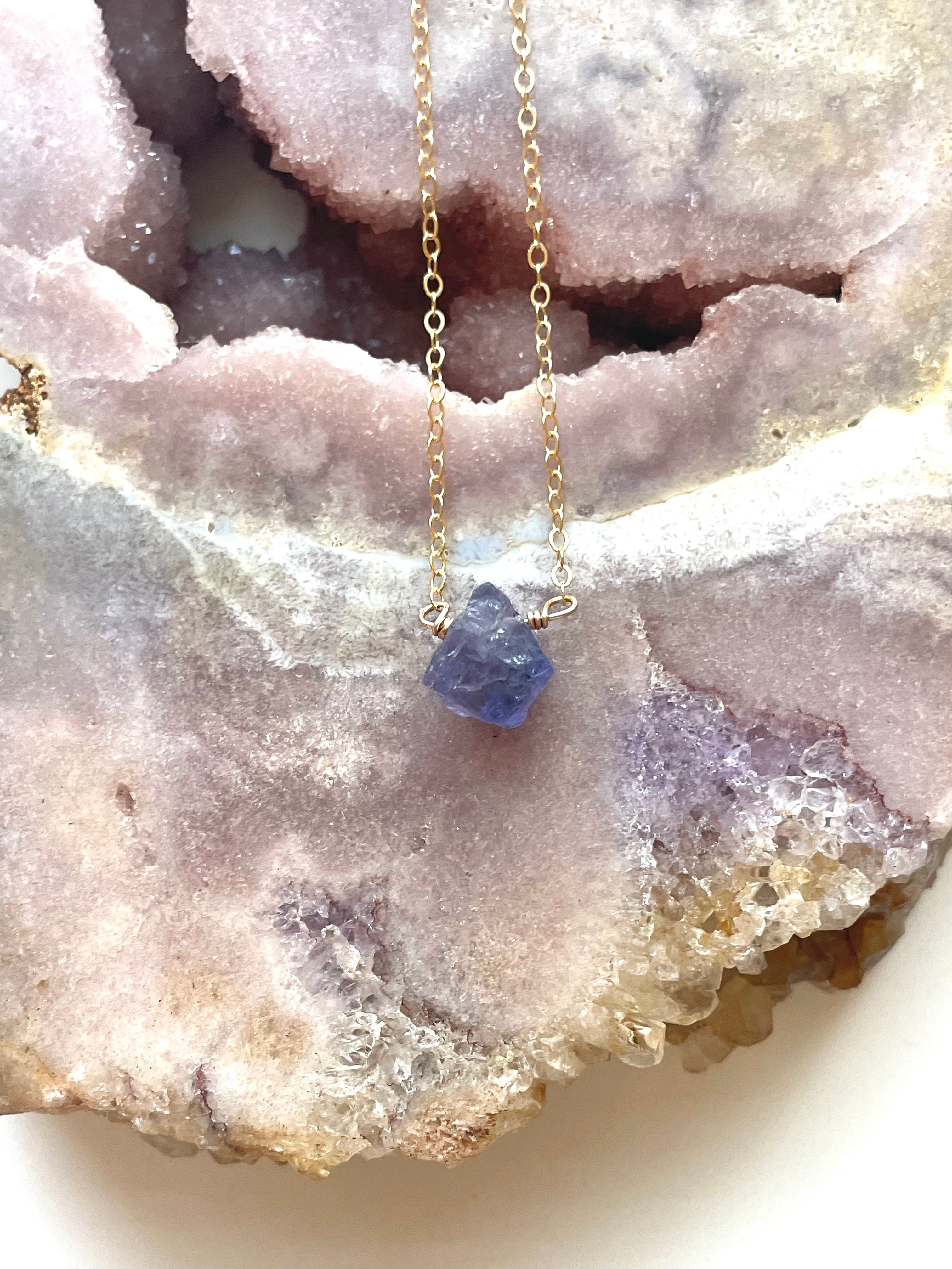 Natural Tanzanite Gold Filled Pendant Necklace - Elegant Jewelry Gift for Women, Perfect for Weddings, Anniversaries & Special Occasions