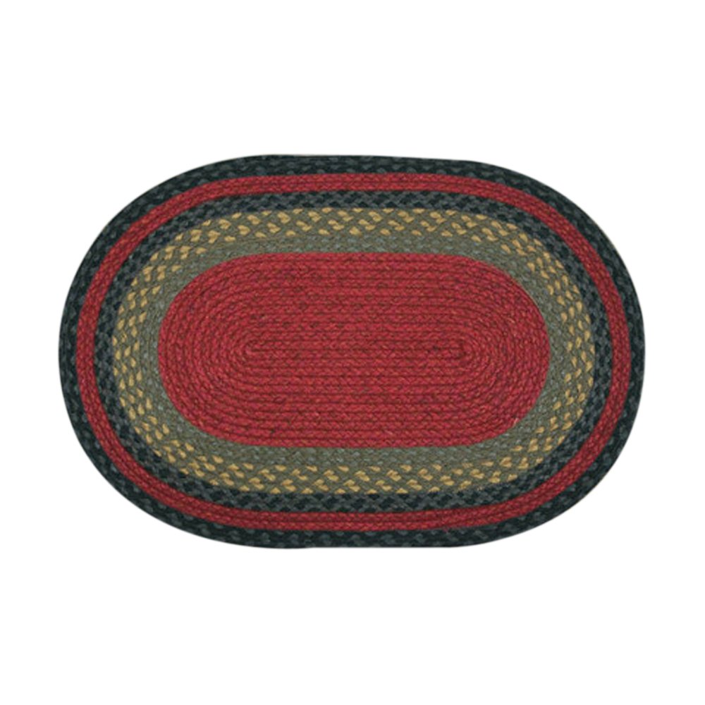 Premium Earth Rugs 4x6 Feet Oval Area Rug - Burgundy, Olive, Charcoal Colors for Living Room, Bedroom & Home Decor