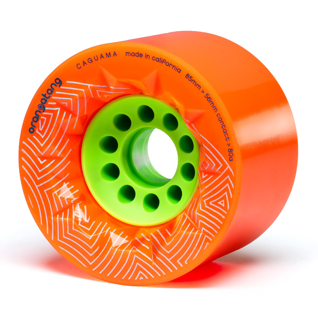 Orangatang Caguama 85mm Longboard Wheels 4 Pack - High Performance for Cruising, Downhill & Freeride - Perfect for Smooth Pavement & Carving