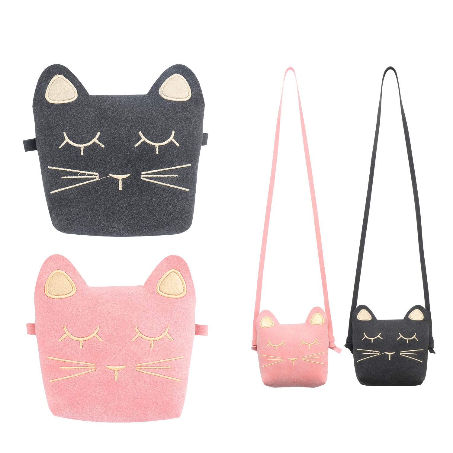 SOTOGO 2-Piece Toddler Crossbody Purse Set - Mini Cute Princess Handbag for Little Girls, Adjustable Shoulder Bag for Kids | Perfect for Birthday Gifts, Dress-Up Play & Daily Use