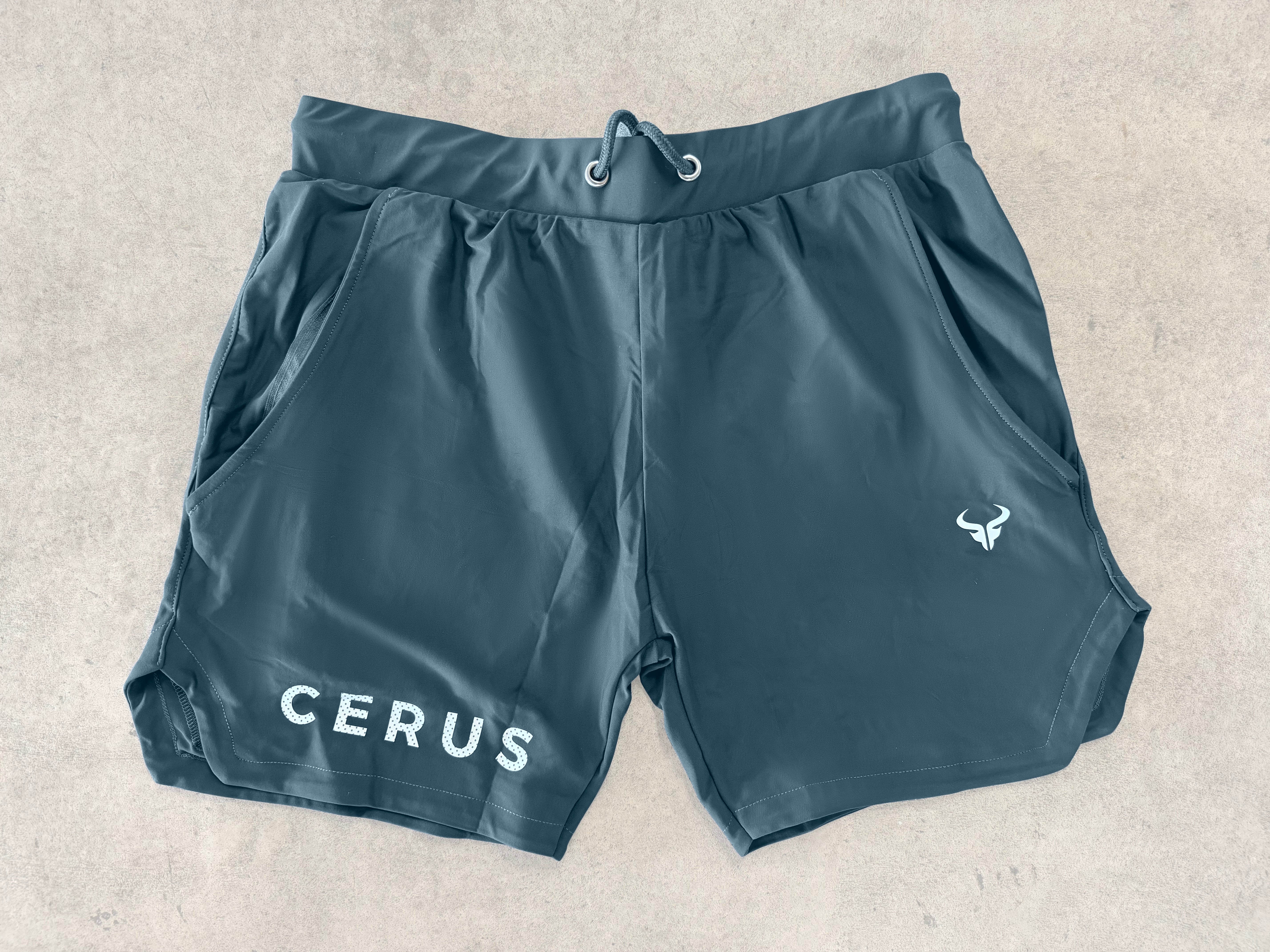 Cerus Grey Fusion Linerless Running Shorts for Men - Lightweight Quick-Dry Athletic Shorts with Pockets - Perfect for Gym, Jogging & Outdoor Activities