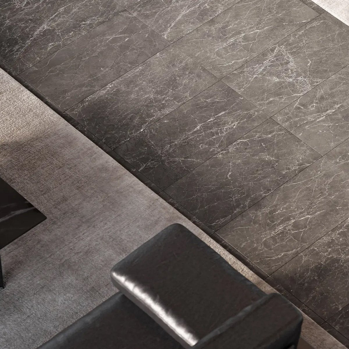 3 X 9 Inch Stark Carbon Polished Marble Tiles - Premium Wall & Floor Tile for Kitchen Backsplash, Bathroom, and Living Room Decor