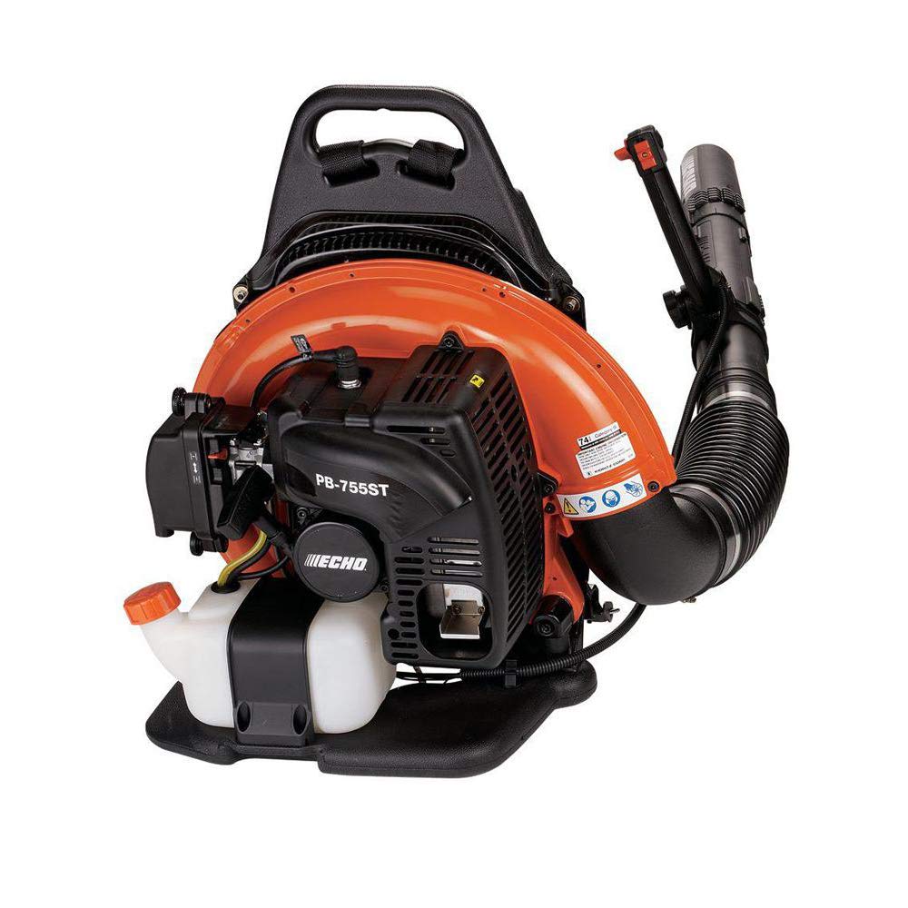 Echo PB-755ST 63.3cc Gas Powered Backpack Leaf Blower with Tube Mounted Throttle - Professional Yard Cleanup & Landscaping Tool for Leaves, Grass & Debris