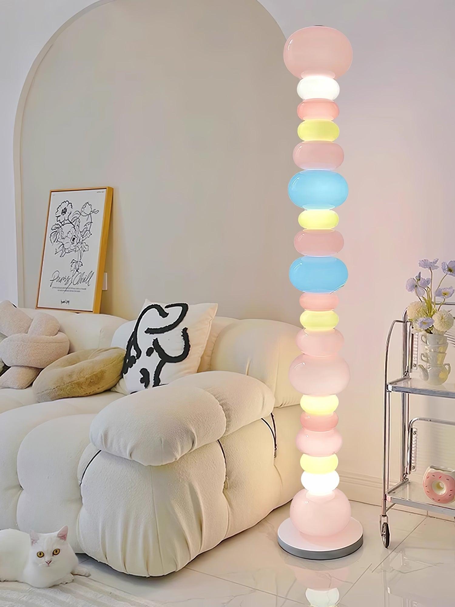 Modern LED Candy Floor Lamp - Adjustable Brightness for Living Room, Bedroom & Office - Stylish Home Decor Lighting for Relaxation & Ambiance