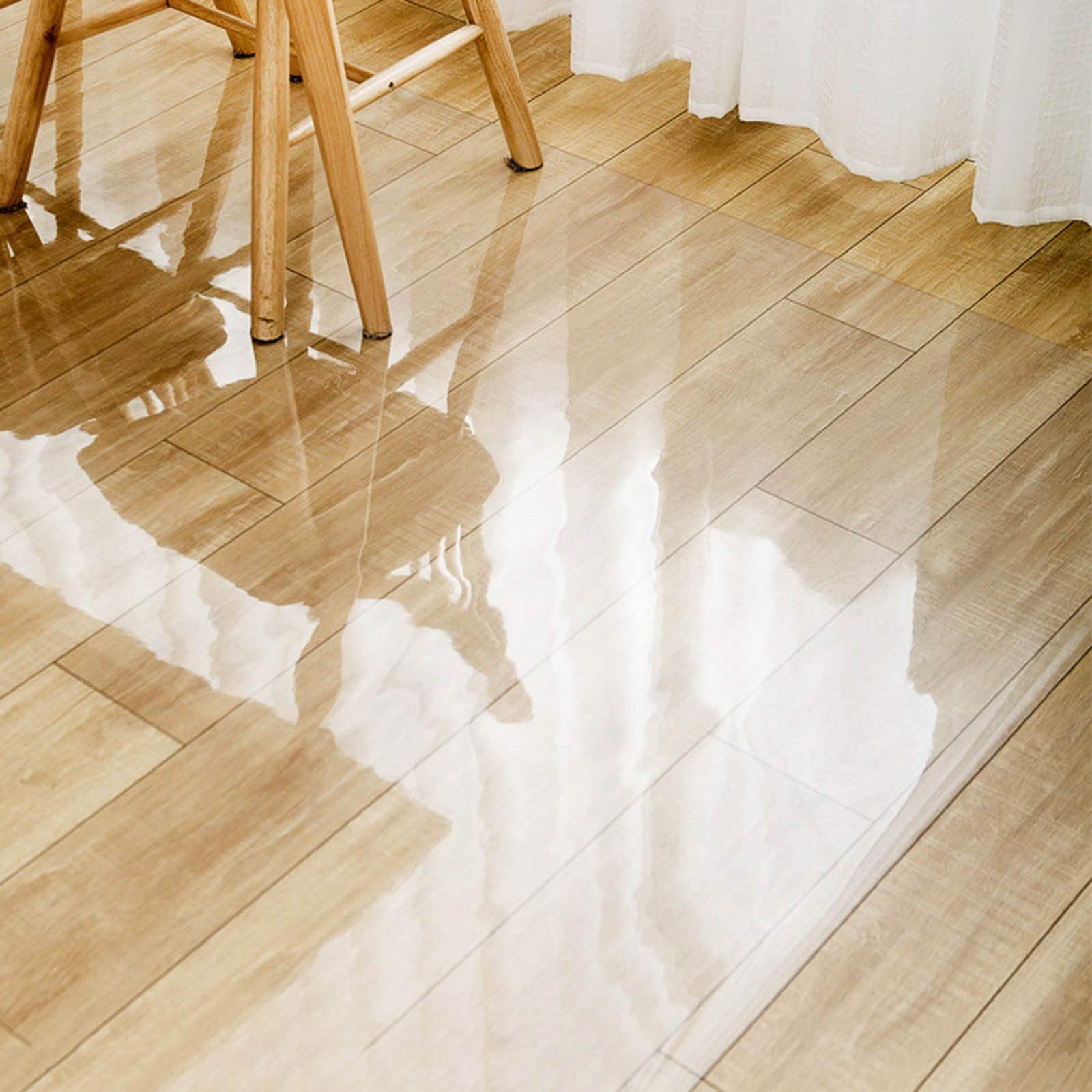Non-Slip Clear Plastic Rug Runner - 80x400cm (2.5x13ft) Waterproof Floor Protector Mat for Office, Kitchen, Hallway, Living Room & Doorway - Perfect for High Traffic Areas & Pet-Friendly Homes