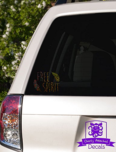 Free Spirit Feathers Vinyl Decal Sticker for Car, Truck, Glass Window, Laptop, Electronics - 10 Inch Galaxy Metal Flake Design - Perfect for Personalizing Vehicles, Home Decor & Tech Accessories