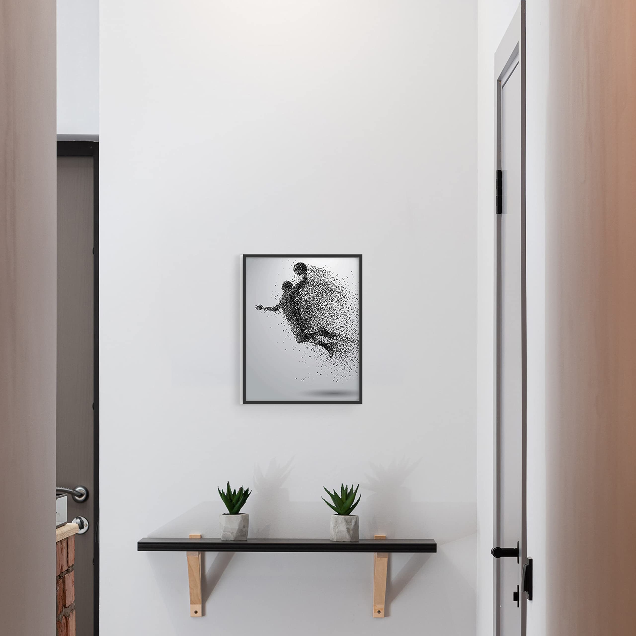 Basketball Wall Art Prints - Particle Silhouette Poster (11x14 Unframed) - Modern Home Decor for Bedroom, Man Cave & Kids Room - Perfect Gift for Sports Fans & Basketball Lovers