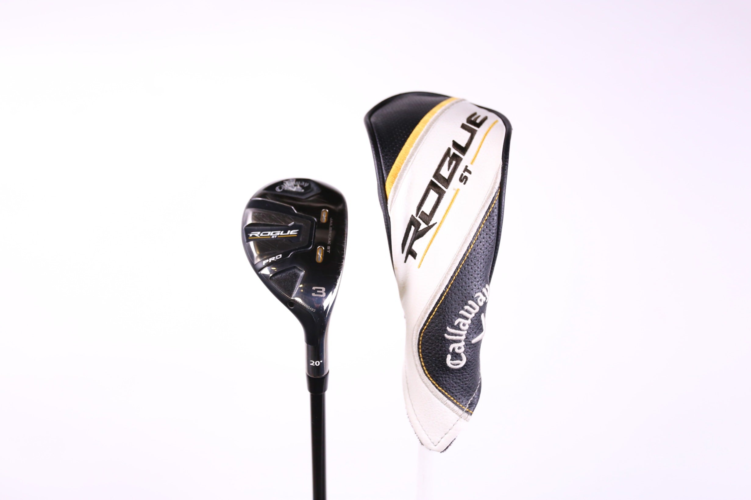 Callaway Rogue ST Pro 3H Hybrid Golf Club - Right Handed, 20 Degrees, Stiff Flex - Perfect for Mid-Handicap Players & Course Play