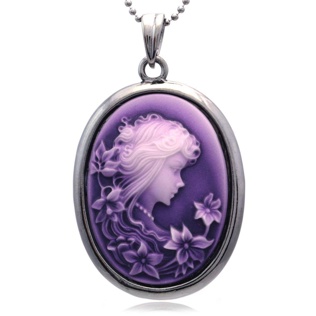Soulbreezecollection Vintage Cameo Pendant Necklace - Elegant Fashion Jewelry Gift for Women, Mothers, Girlfriends - Perfect for Weddings, Anniversaries & Special Occasions