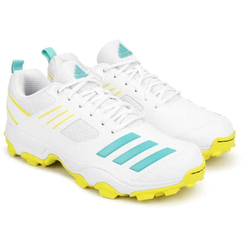 Adidas Crihase Cricket Shoes for Men - Yellow & Turquoise Sports Shoes - Perfect for Cricket Matches, Training & Outdoor Sports