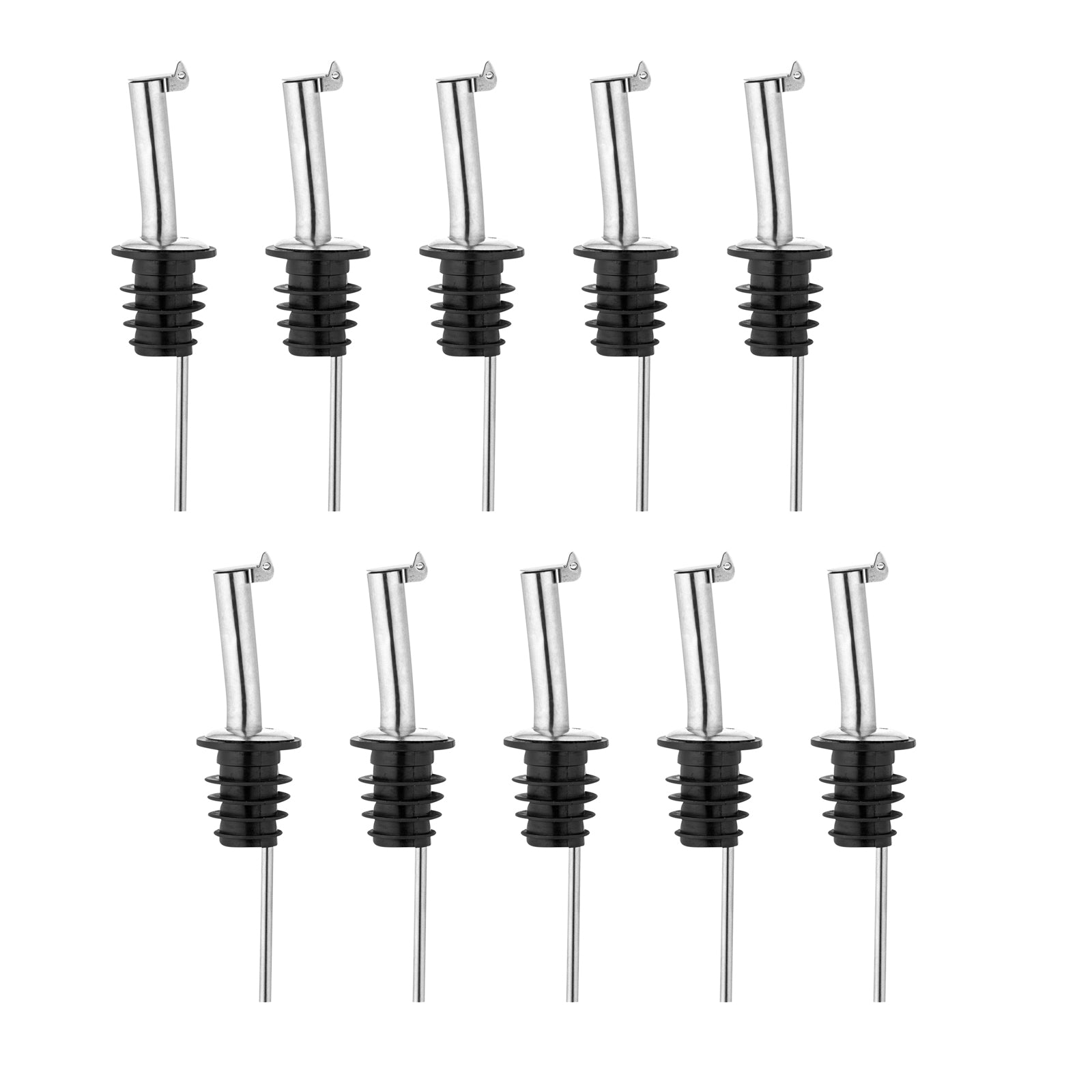 Premium Stainless Steel Liquor Pourer with Flip Cap - 4.25