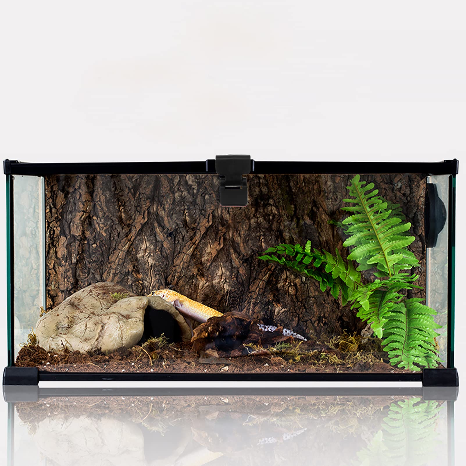 4pcs Terrarium Cover Clips - Non-Locking Screen Clips for Reptile Tanks, Glass Turtle Terrariums & Aquariums - Secure Screen Covers for Fresh Air & Easy Feeding Access - Ideal for Reptile Habitats & Pet Enclosures