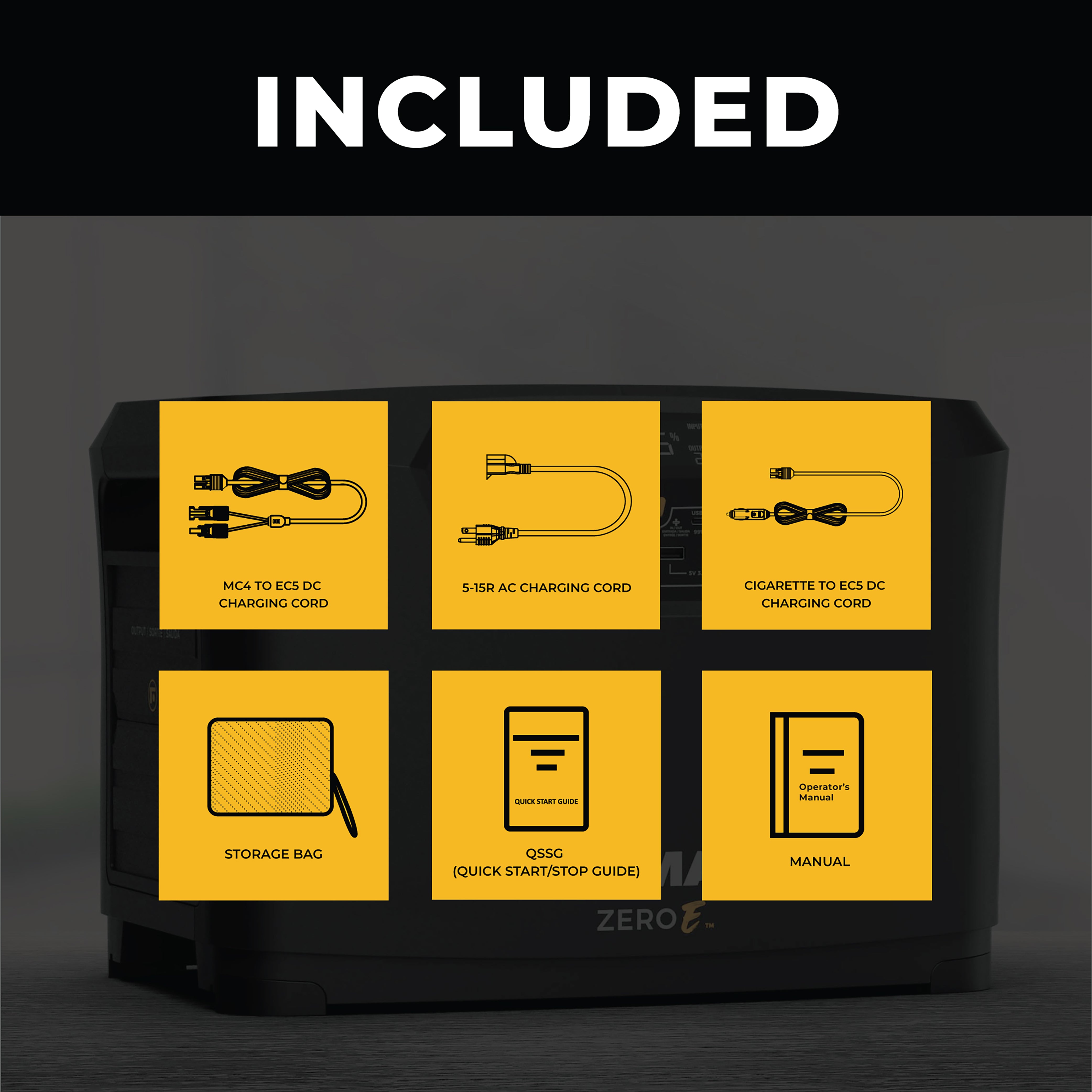Zero E Portable Expandable Power Station - 300W Solar Generator for Camping, Emergency Backup & Outdoor Adventures - Compact Lithium Battery with AC Outlets for Phones, Laptops & Small Appliances